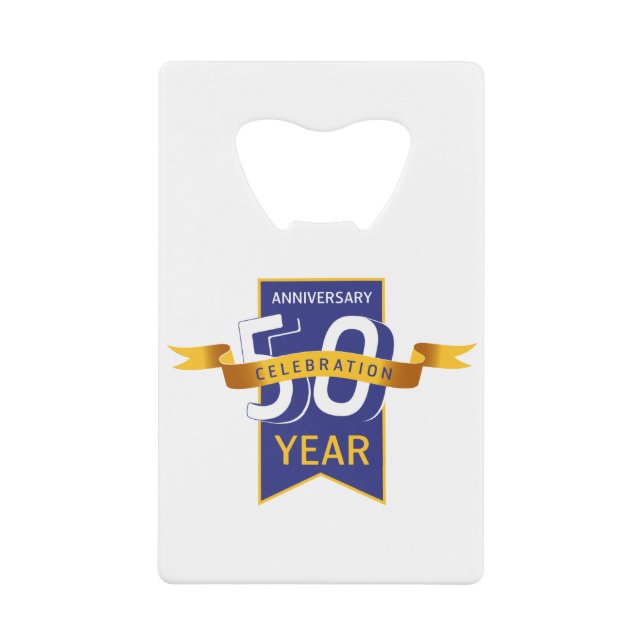 50 th anniversary credit card bottle opener (Front)