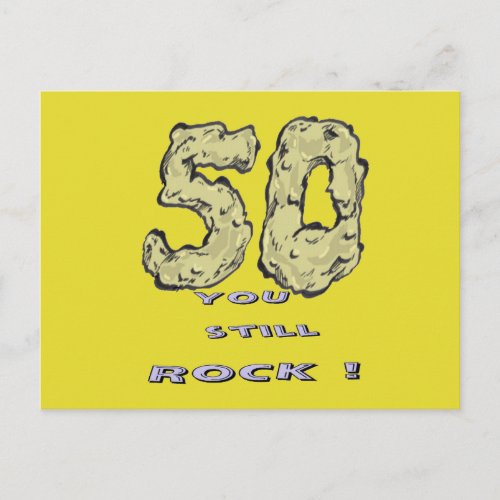 50 th Anniversary Cust BG Color Postcard