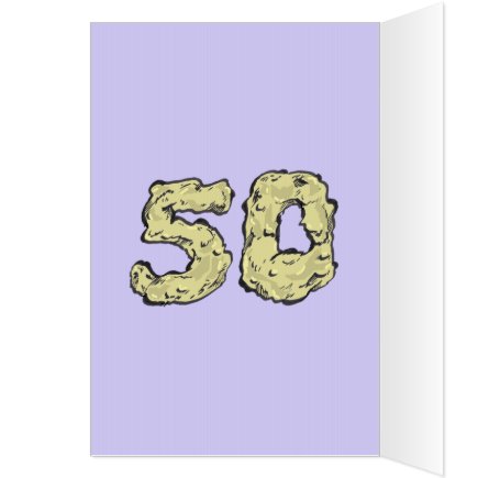 50 th Anniversary Cust. Color Big Greeting Card