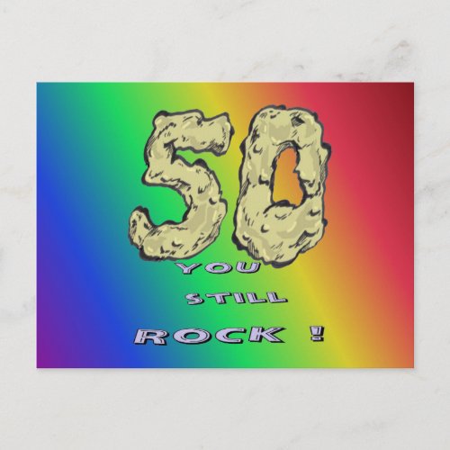 50 th Anniversary Rainbow Postcard