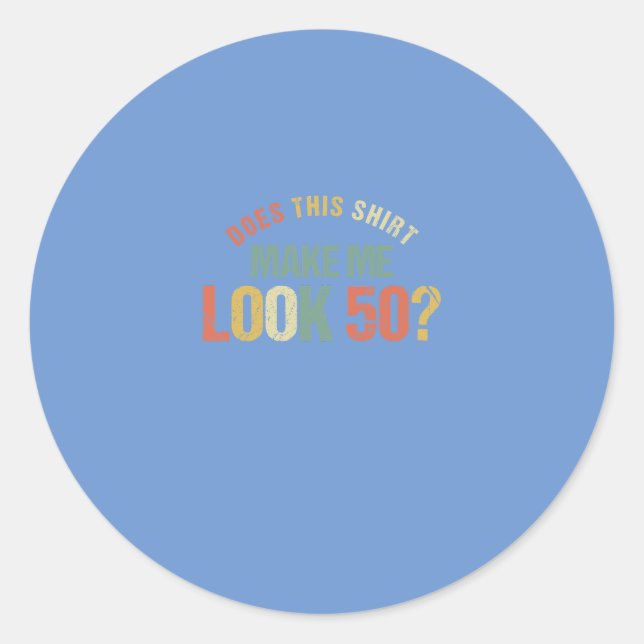 50 th Birthday Gift for Men And Women 1970 Party Classic Round Sticker (Front)