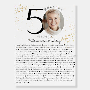 50 Things We Love About You Gold Board