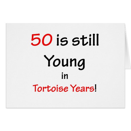 50 Tortoise Years Cards (Front Horizontal)