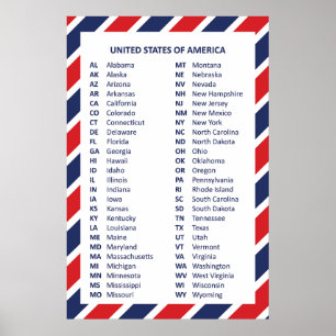 50 United States of America Poster