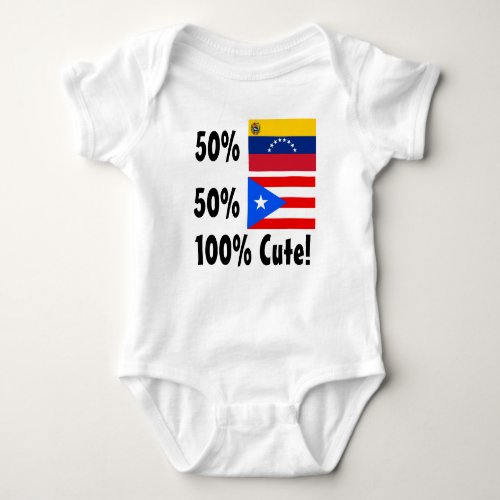 50 Venezuelan 50 Puerto Rican 100 Cute Baby Bodysuit