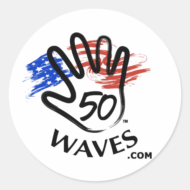 50 Waves Sticker (Front)