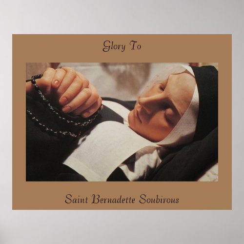 50x 40 Glory To Saint Bernadette Soubirous Poster