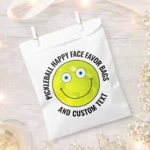 50 x Custom Pickleball Party BLUE EYES Happy Face Favor Bag