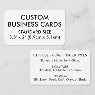 50 x STANDARD Size 3.5" x 2" with Rounded Edges Business Card