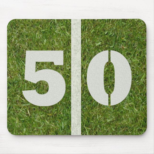 50 Yard Line Football Field Mousepad (Front)