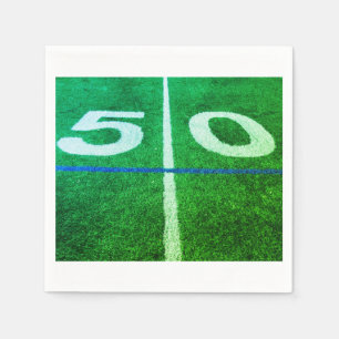 50 yard line football field napkins