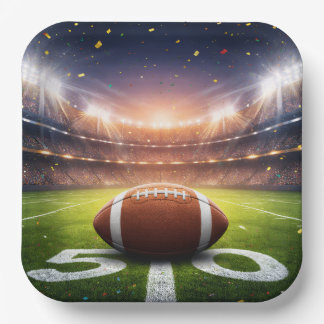 "50 Yard line Game Day" Dimensions: 9" Plate