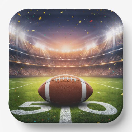 "50 Yard line Game Day" Dimensions: 9" Plate
