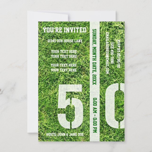 50 Yard Line - You're Invited Invitation (Front)