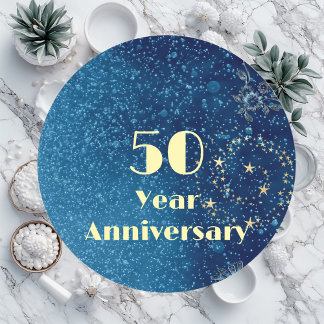 50 Year Anniversary Bond & Seal Sparkling Blue