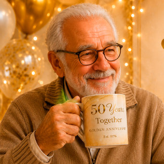 50 Year Anniversary Mug Golden Wedding Anniversary