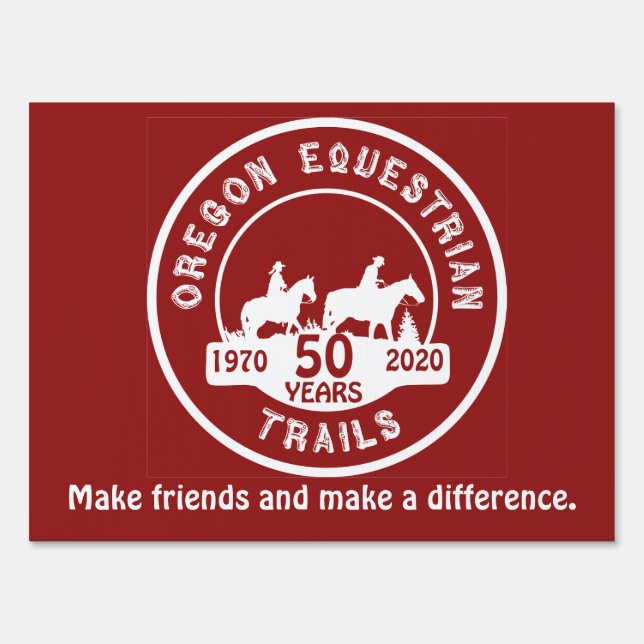 50 Year Camp Flag Sign (Front)