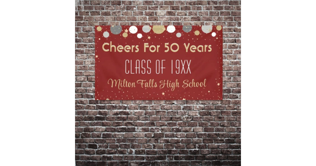 50 Year Celebration Class Reunion Banner | Zazzle