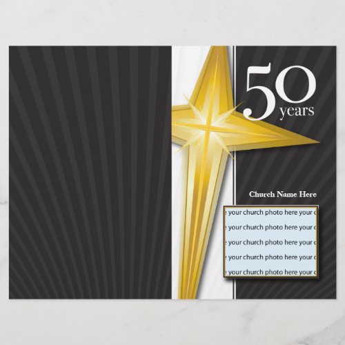 50 Year Church Anniversary Bulletin Flyer