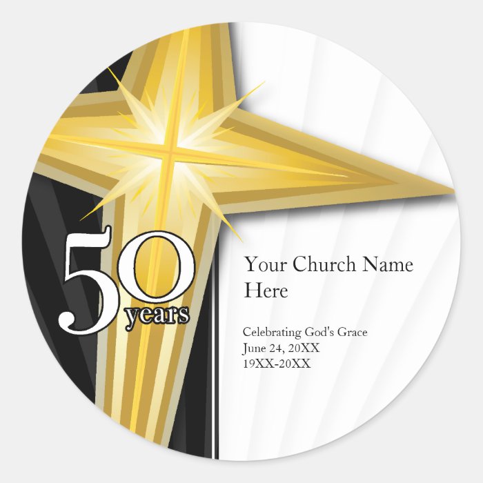 50 Year Church Anniversary Sticker