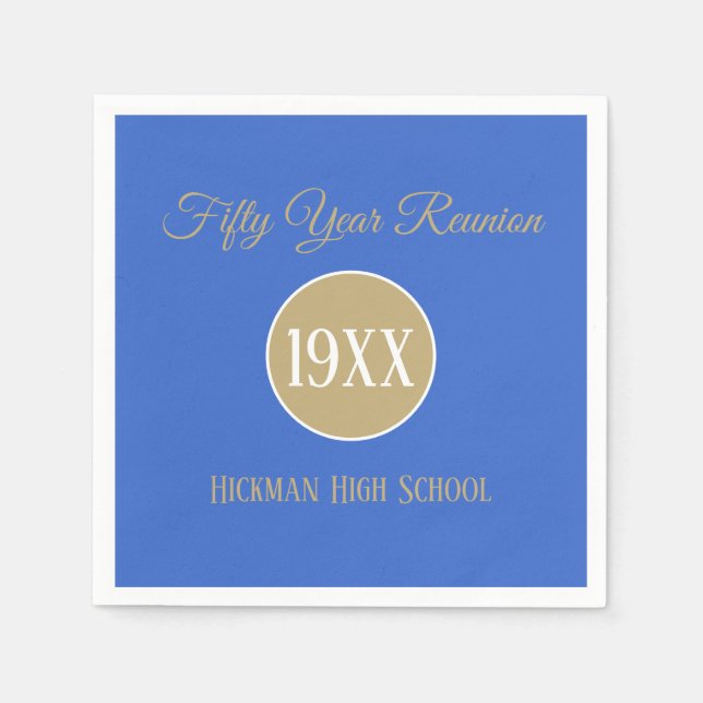 50 year Class Reunion napkins (Front)