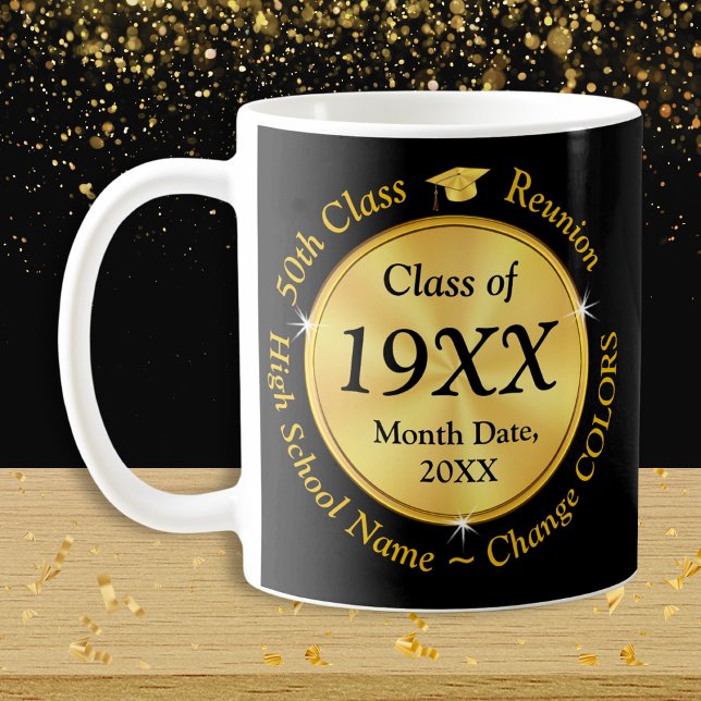 50 year Class Reunion Souvenirs. Change COLORS, Coffee Mug | Zazzle
