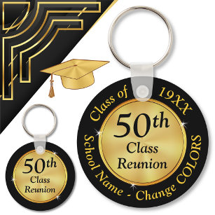 50 year Class Reunion Souvenirs, Change COLORS Keychain