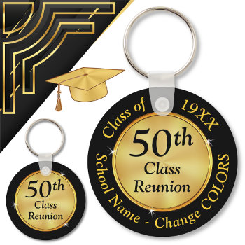 50 Year Class Reunion Souvenirs  Change Colors Keychain by LittleLindaPinda at Zazzle