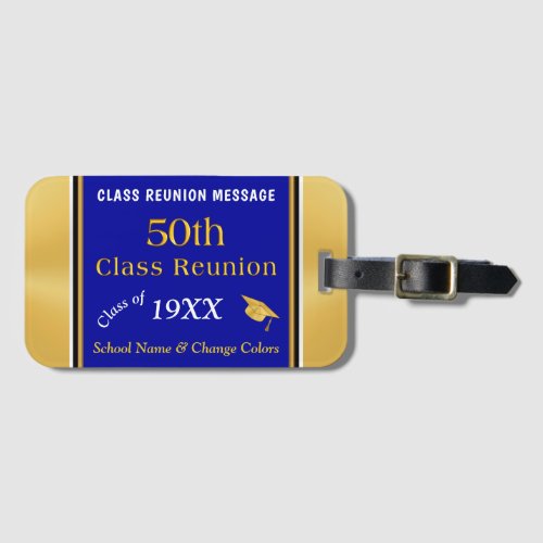 50 Year Class Reunion Souvenirs Personalized Luggage Tag