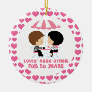 50 Year Couples Anniversary Ornament