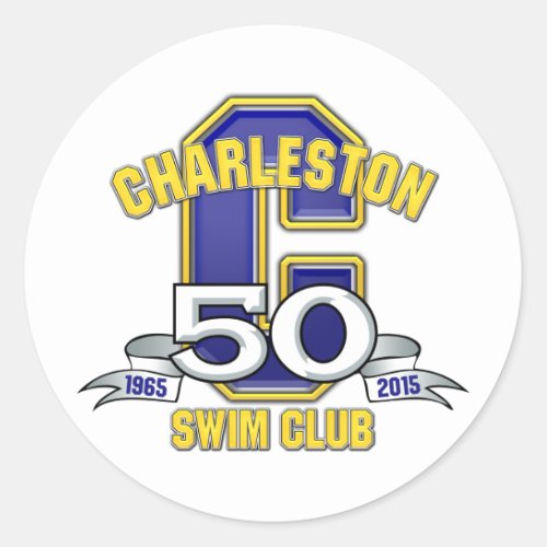 50 year logo sticker