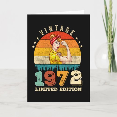 50 Year Old 1972 Vintage 50th Birthday Gifts women Card