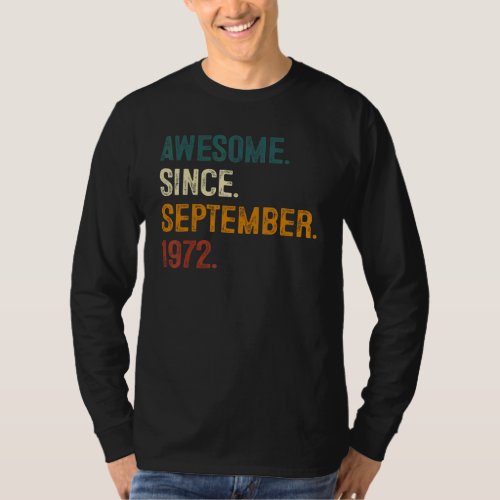 50 Year Old  50th Bday Men Awesome Since August 19 T_Shirt