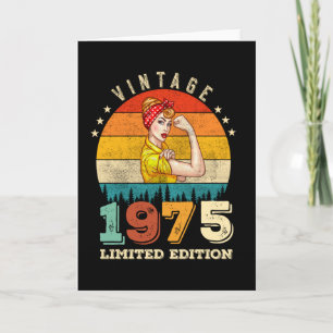 50 Year Old Bday 1975 Vintage 50th Birthday Women Card
