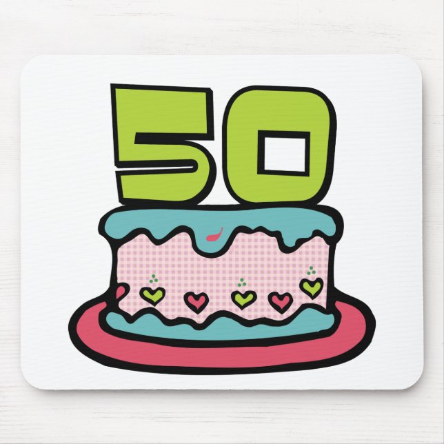 50 Year Old Birthday Cake Mouse Pad (Front)