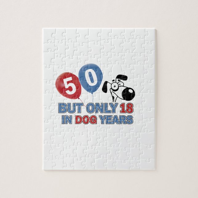 50 year old birthday design jigsaw puzzle (Vertical)