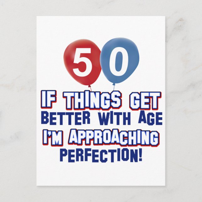 50 year old birthday gifts postcard (Front)