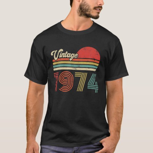 50 Year Old Birthday Vintage 1974 50th Birthday T_Shirt