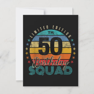 50 Year Old Birthday Vintage Invitation