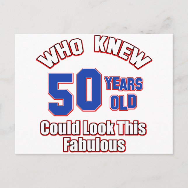 50 year old could look this fabulous postcard (Front)