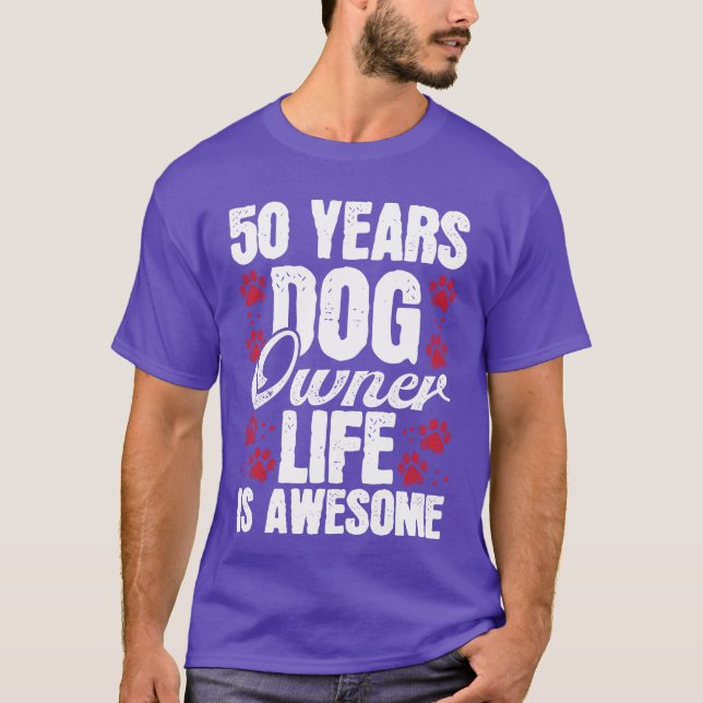 50 Year Old Dog Dog Mom Dog Dad 50th Birthday frie T-Shirt (Front)