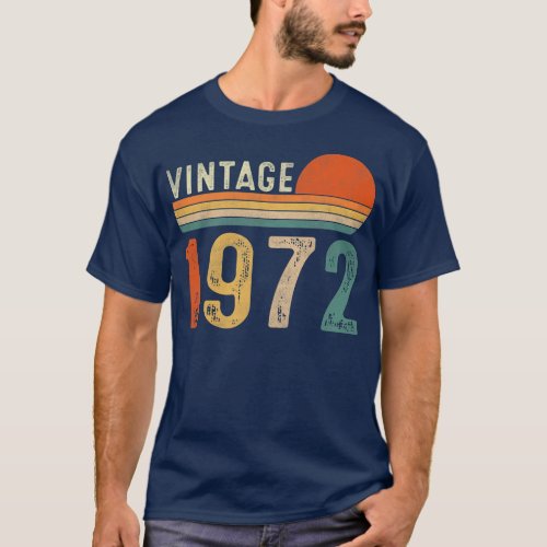 50 Year Old Gifts Men Women Vintage 1972 50th T_Shirt
