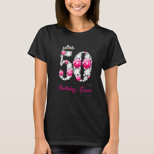 50 Year Old Its My 50th Birthday Queen Diamond Hee T-Shirt (Front)