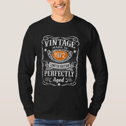 50 Year Old  Made In 1972  50th Birthday T_Shirt