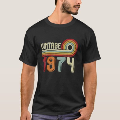 50 Year Old Men Women Vintage 1974 50th Birthday T_Shirt