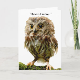 50 year old Owl birthday card