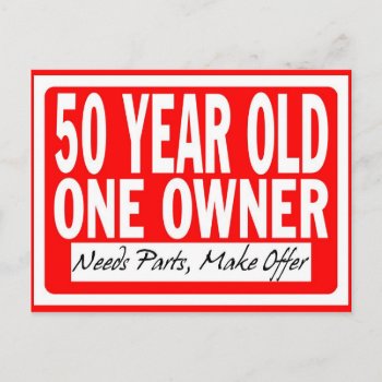 50 Year Old Postcard by FunnyFetish at Zazzle