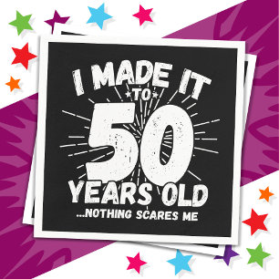 50 Year Old Sarcastic Meme Funny 50th Birthday Napkins
