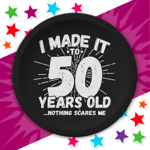 50 Year Old Sarcastic Meme Funny 50th Birthday Paper Plates