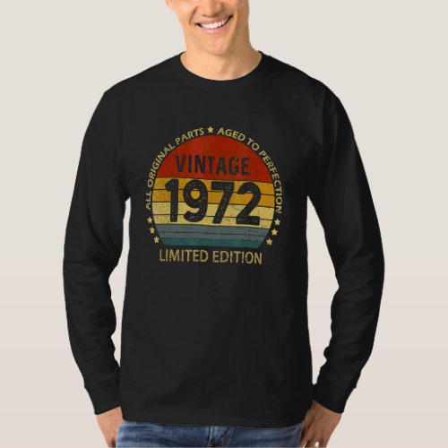 50 Year Old  Vintage 1972  50th Bday T_Shirt